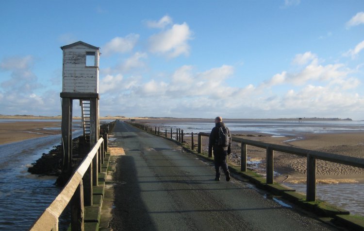 The road Causeway to Holy Island