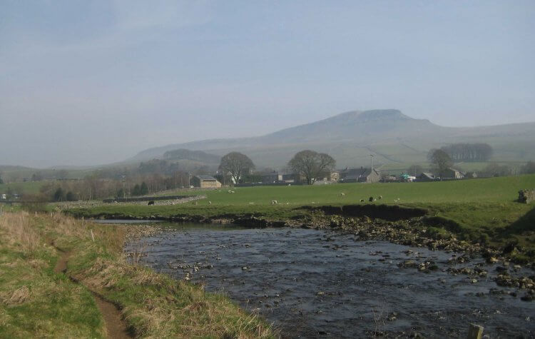 Horton - View from the River Ribble of Pen-y-ghent View from the River Ribble of Pen-Y-Ghent