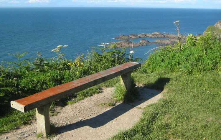 Ilfracombe - A bench on the coastal path A bench on the coastal path