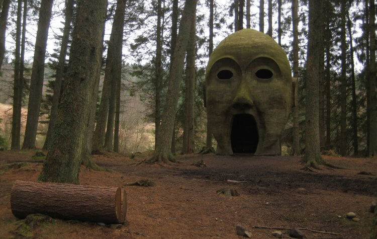 Forest head sculpture