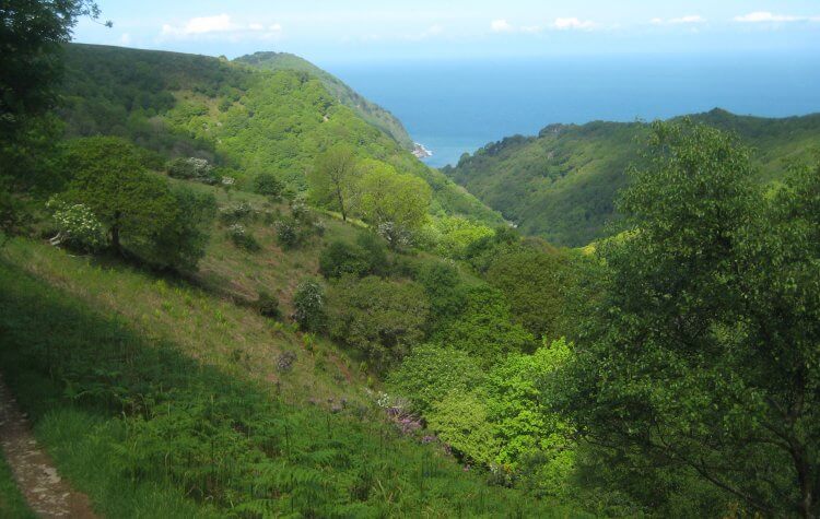 Lynmouth - Sea view over the valley Sea view over the valley
