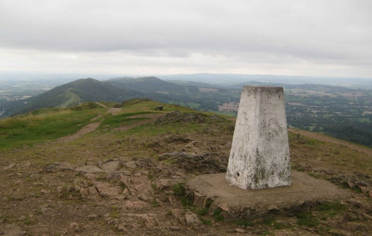 Malvern Hills - North Hill summit trig point North Hill summit trig point