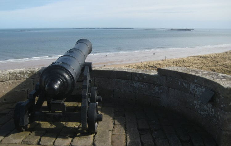 Bamburgh - A cannon at Bamburgh Castle A cannon at Bamburgh Castle