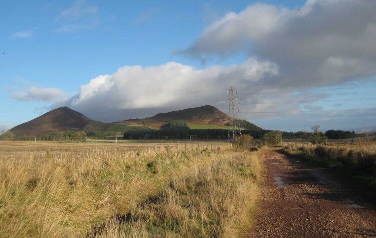 Melrose - View of the Eildon Hills from a distance View of the Eildon Hills from a distance