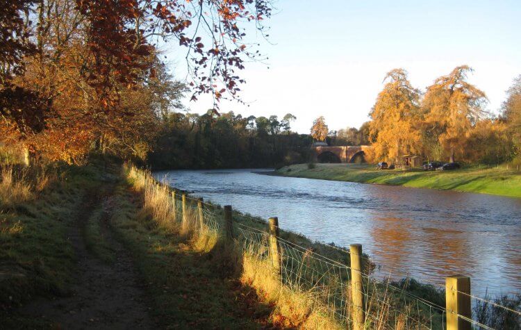 Melrose - Path along the banks of the River Tweed Path along the banks of the River Tweed