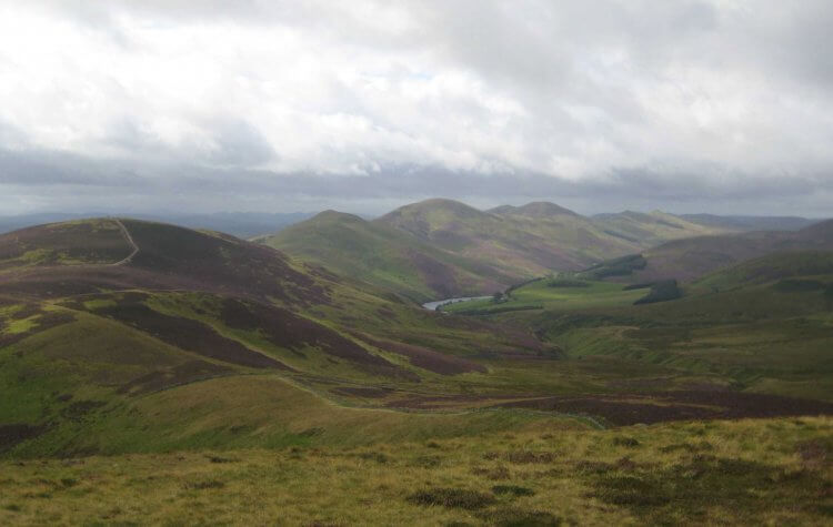 View of the Pentland Hills from Allermuir hill