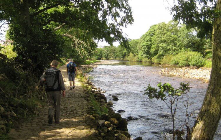 Path alongside the river Swale
