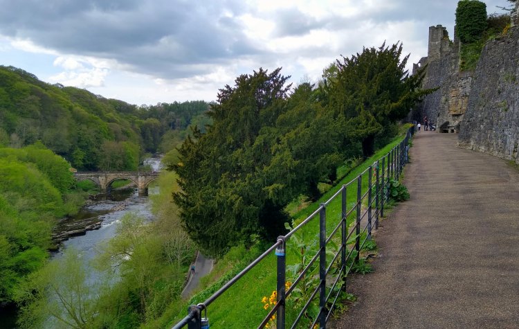 View of Richmond Bridge from outside the Castle walls