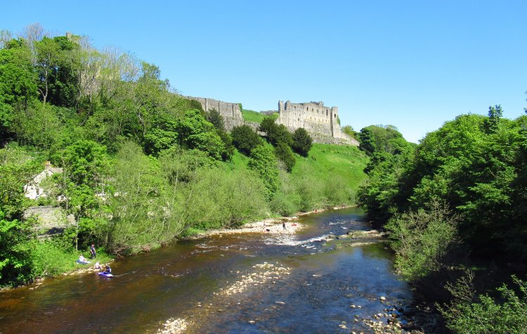 View of Richmond Castle and the River Swale