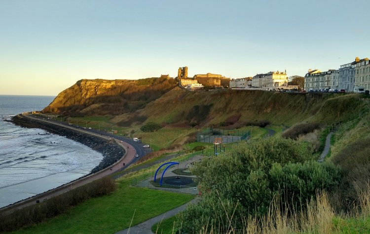 Scarborough - View of the Castle across North Bay View of Scarborough Castle across North Bay