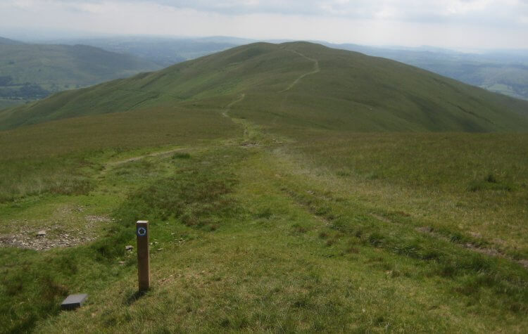 Sedbergh - Path across the top of the Howgill fells Path across the top of the Howgill fells