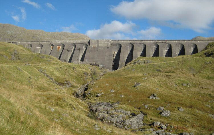 Ben Cruachan - Cruachan reservoir dam Cruachan reservoir dam