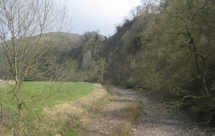 The dried up section of the river manifold