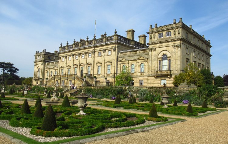 Harewood House - Terrace Gardens Terrace Gardens at the back of Harewood House