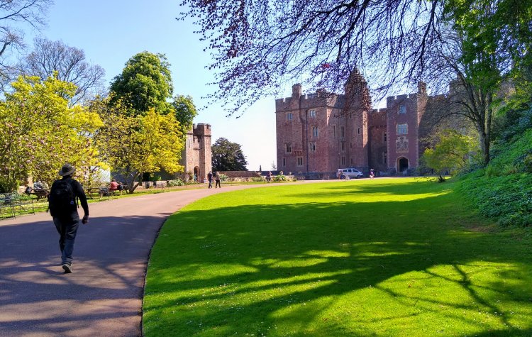 Dunster - Path entrance to Dunster Castle Path entrance to Dunster Castle