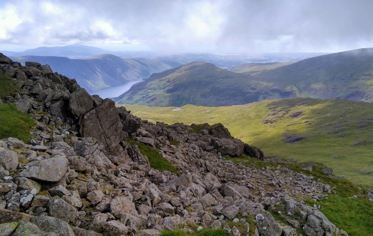 View towards Wast Water from Red Pike