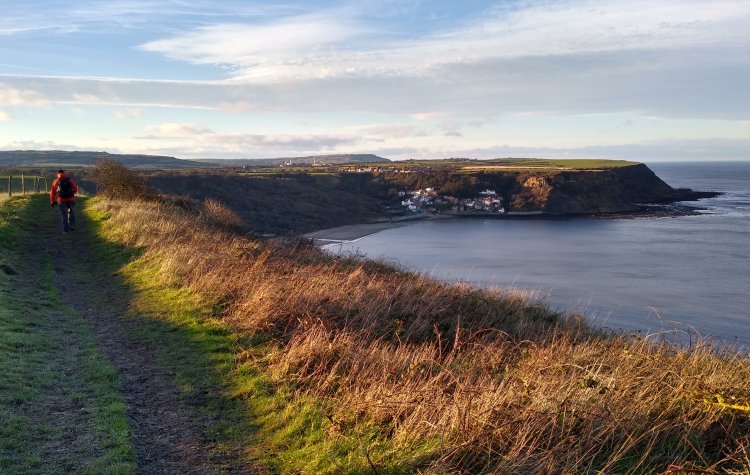 Whitby to Staithes - Distant view of Runswick Bay from the Cliff top Distant view of Runswick Bay from the Cliff top
