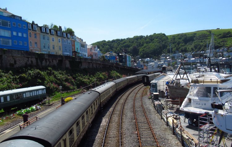 Dartmouth railway steam train at Kingswear
