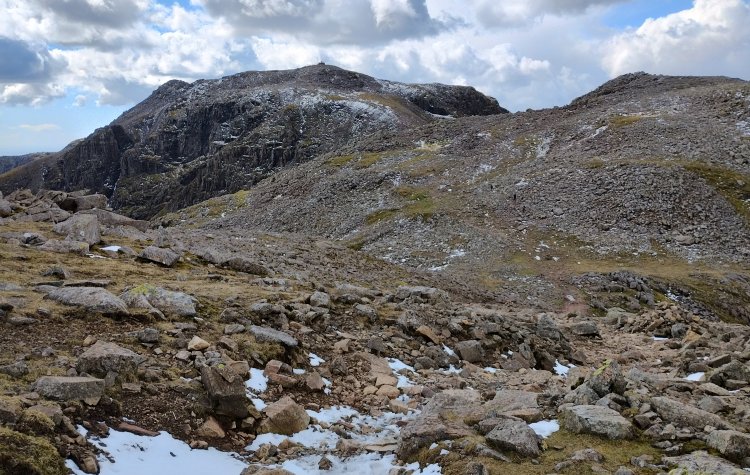 Scafell Pike - Distant view Distant view of the top of Scafell Pike