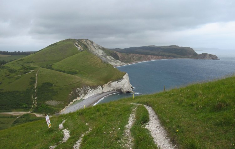 Kingston to Lulworth Cove - Heading down to the beach at Arish Mell Heading down to the beach at Arish Mell