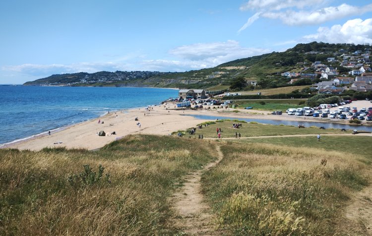 The beach at Charmouth