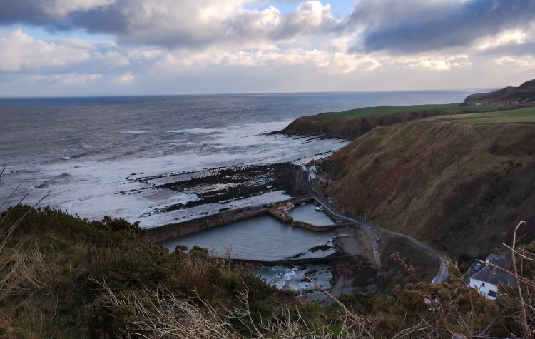 Eyemouth to Berwick - The cliffs at Burnmouth The cliffs at Burnmouth