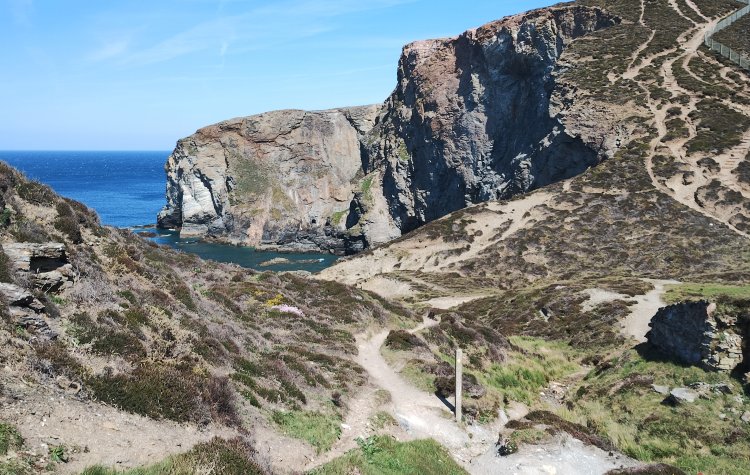 Coastal cliffs alongside the old Nancekuke airfield base