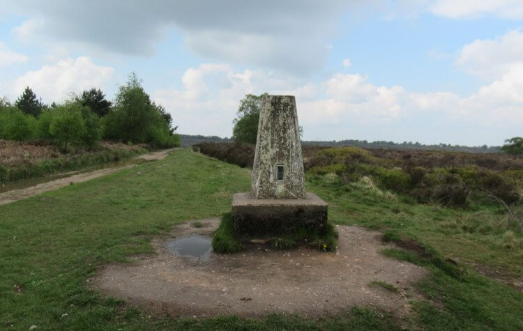 Trig point on Marquis Drive