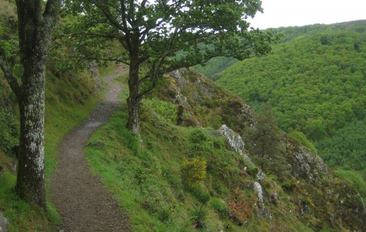 Castle Drogo - Path along the edge of the Teign Valley Path along the edge of the Teign Valley