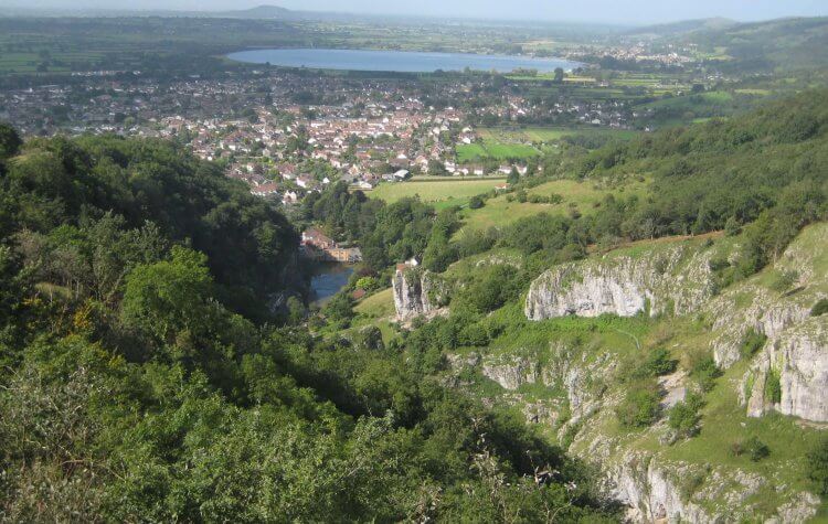 Cheddar Gorge - View looking down Cheddar Gorge View looking down Cheddar Gorge