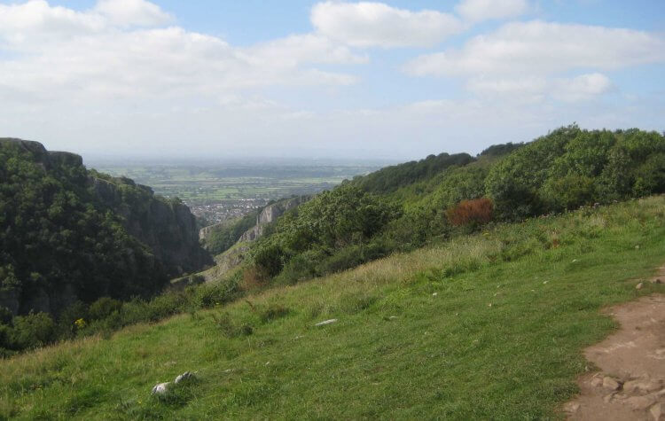 Cheddar Gorge - Path along the top of Cheddar Gorge Path along the top of Cheddar Gorge