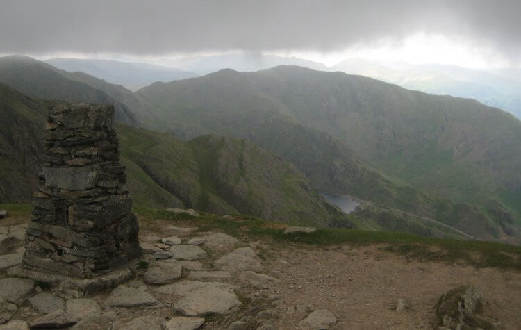 Trig point on Coniston summit