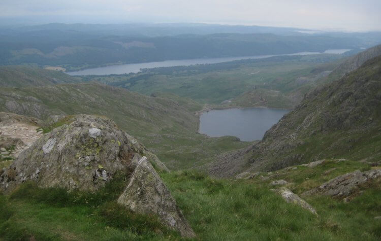 View of Levers Water and Coniston Water