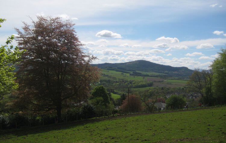 Crieff - View of the hills from the field path View of the hills from the field path
