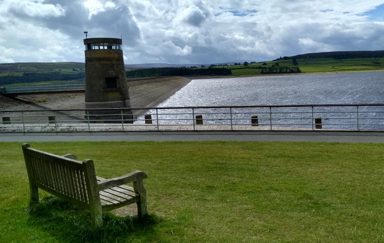 View of Derwent Reservoir Tower from the picnic area