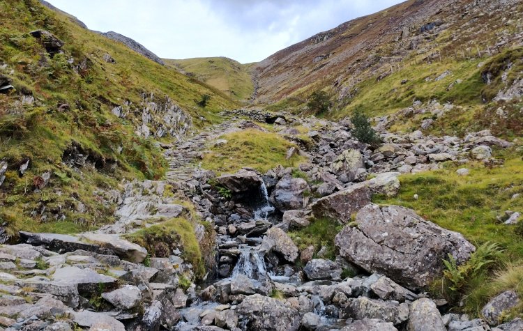 Track through Rigghead Slate Quarry