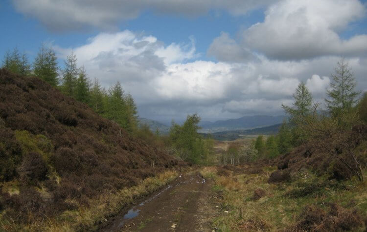 Dunkeld - View towards the Cairngorm hills View towards the Cairngorm hills