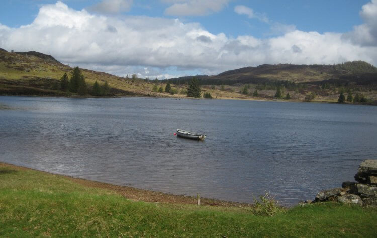 Dunkeld - Boat on Loch Ordie Boat on Loch Ordie