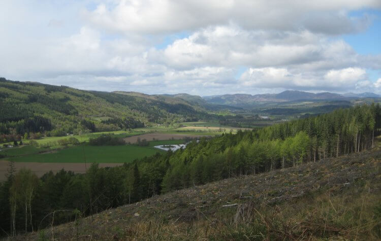 Dunkeld - View of Strath Tay valley View of Strath Tay valley